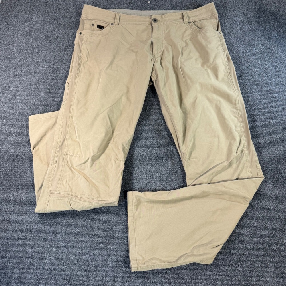 Kuhl‎ Radikl Mens Hiking Pants Khaki Tan Enduro Fabric Stretch 42x36 RN108846